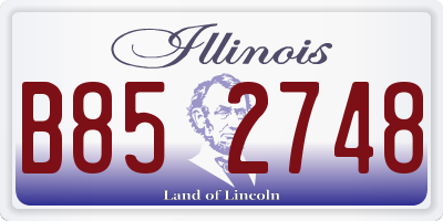 IL license plate B852748