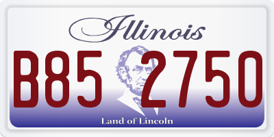 IL license plate B852750