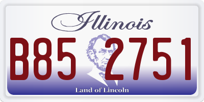 IL license plate B852751