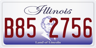 IL license plate B852756
