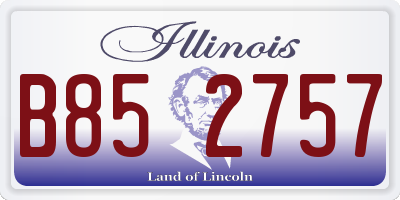 IL license plate B852757