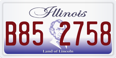 IL license plate B852758