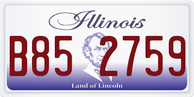 IL license plate B852759