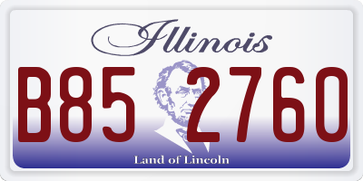 IL license plate B852760