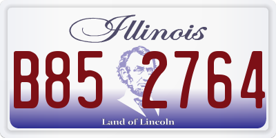 IL license plate B852764