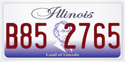 IL license plate B852765