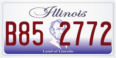 IL license plate B852772
