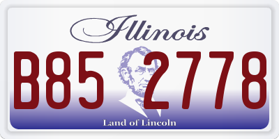IL license plate B852778