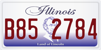 IL license plate B852784