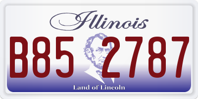 IL license plate B852787
