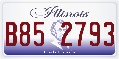 IL license plate B852793