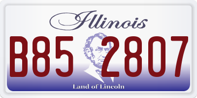 IL license plate B852807