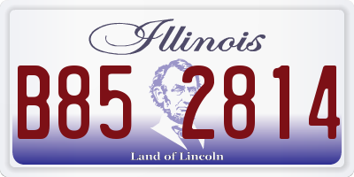 IL license plate B852814
