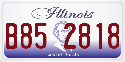 IL license plate B852818