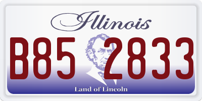 IL license plate B852833