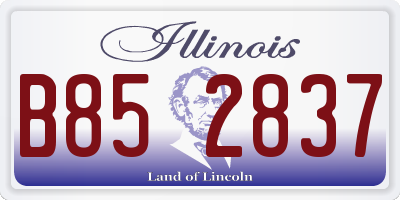 IL license plate B852837