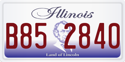 IL license plate B852840