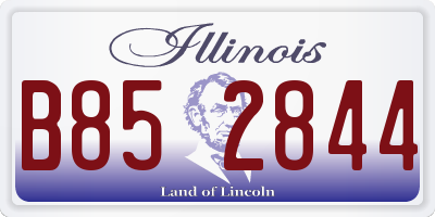 IL license plate B852844