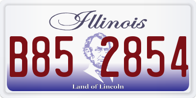 IL license plate B852854