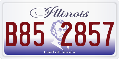 IL license plate B852857