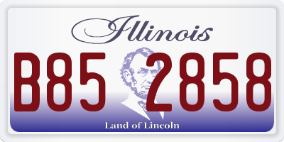 IL license plate B852858