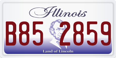 IL license plate B852859