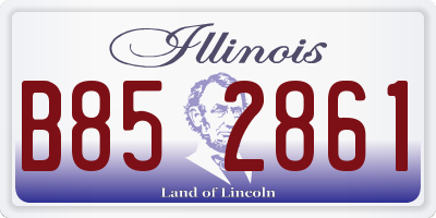 IL license plate B852861