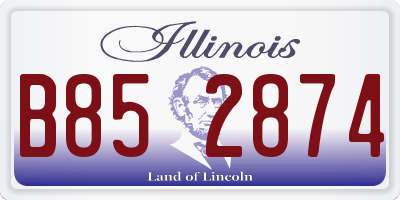 IL license plate B852874