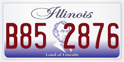 IL license plate B852876