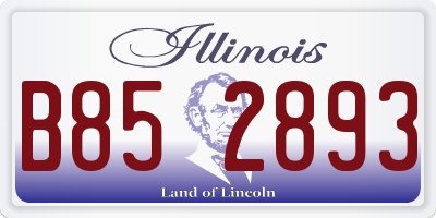 IL license plate B852893