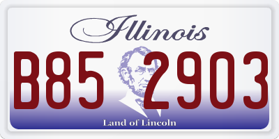 IL license plate B852903