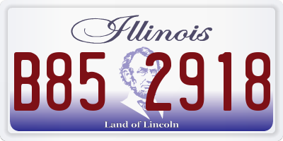 IL license plate B852918