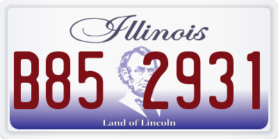 IL license plate B852931