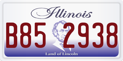 IL license plate B852938