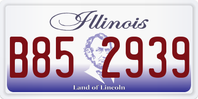 IL license plate B852939