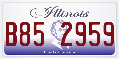 IL license plate B852959