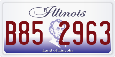 IL license plate B852963