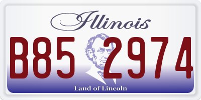 IL license plate B852974