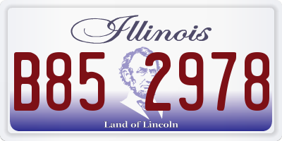 IL license plate B852978