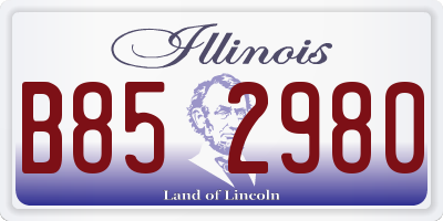 IL license plate B852980