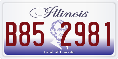 IL license plate B852981