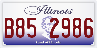 IL license plate B852986