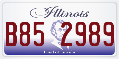 IL license plate B852989