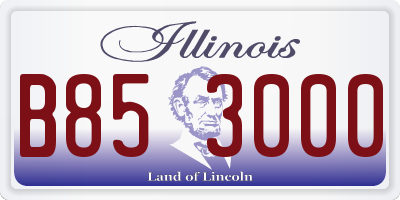 IL license plate B853000