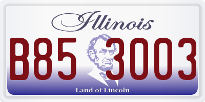 IL license plate B853003
