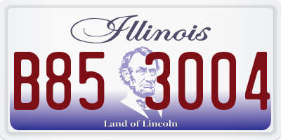IL license plate B853004