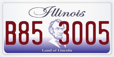 IL license plate B853005