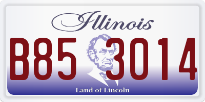 IL license plate B853014