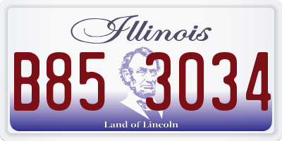 IL license plate B853034