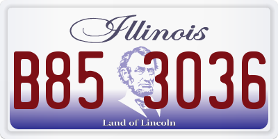 IL license plate B853036